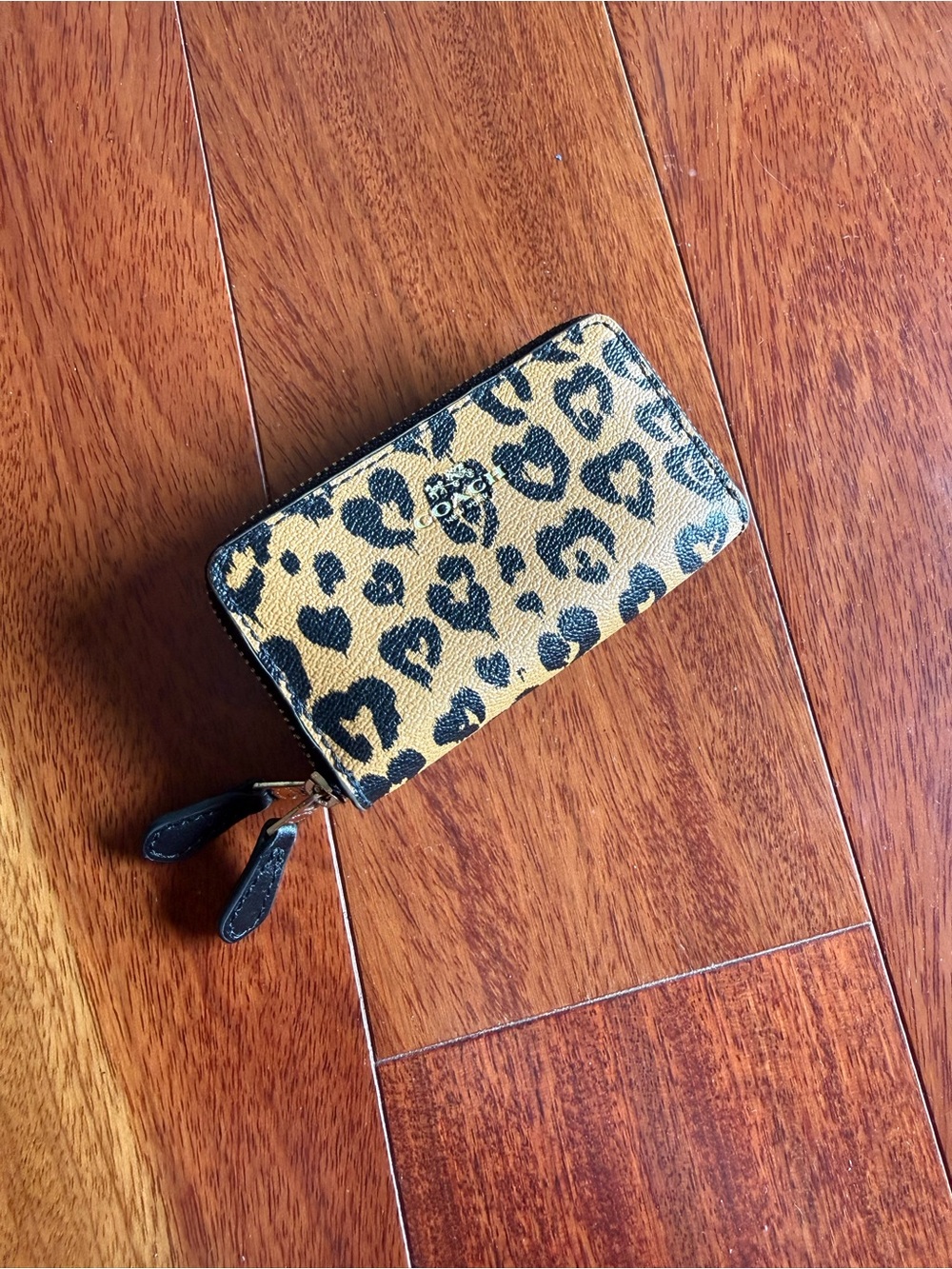 Coach Leopard Print Double-Zipper Compact Wallet - Picture 13 of 17